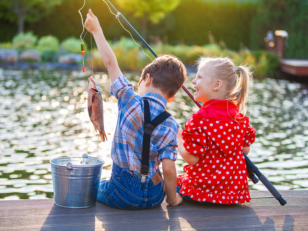 Children Fishing. How much does a fishing license cost?